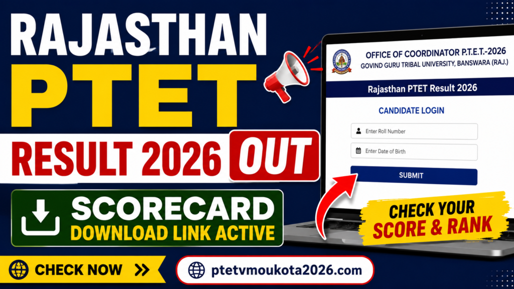 Rajasthan PTET Result 2026